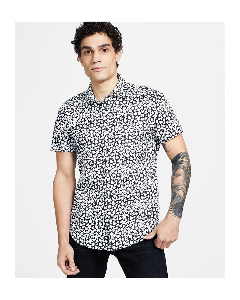 Men's Short-Sleeve Straight Flush Shirt Black $39.96 Shirts