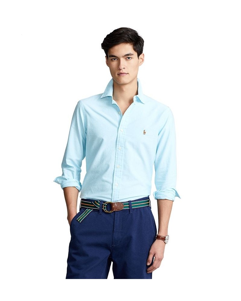 Men's Signature Oxford Shirt, Regular and Big & Tall Aegean Blue $40.50 Dress Shirts