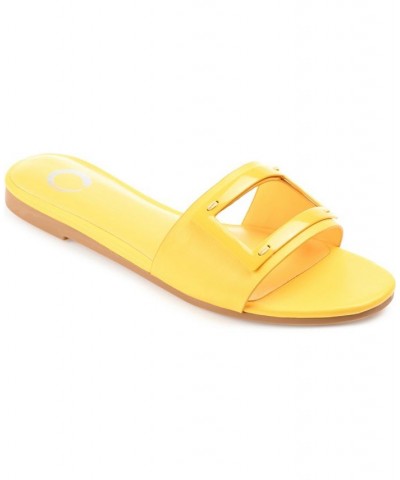 Women's Clair Cutout Sandals Yellow $40.49 Shoes