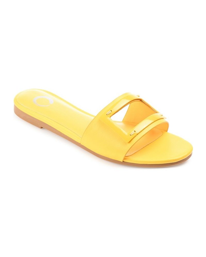 Women's Clair Cutout Sandals Yellow $40.49 Shoes