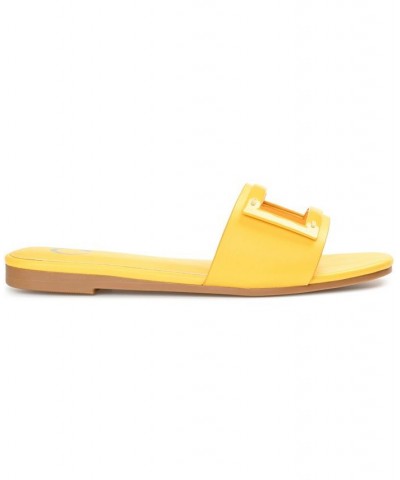 Women's Clair Cutout Sandals Yellow $40.49 Shoes