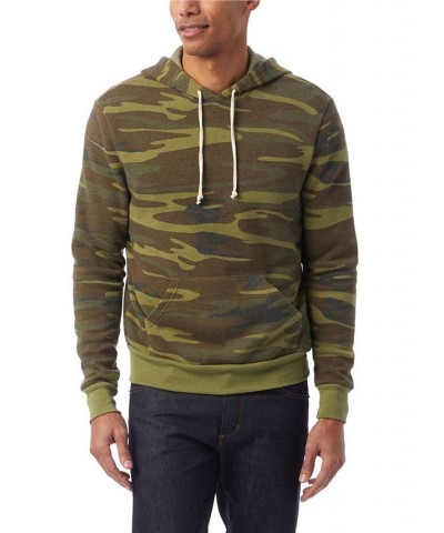 Men's Challenger Printed Pullover Hoodie Green $32.90 Sweatshirt