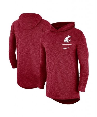 Men's Crimson Washington State Cougars Slub Performance Long Sleeve Hoodie T-shirt $28.00 T-Shirts