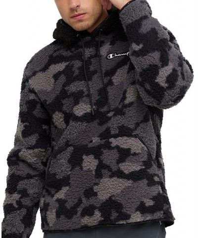 Men's Cozy Standard-Fit Camouflage Plush Fleece Hoodie Mesh Camo Neutral/black $33.00 Sweatshirt