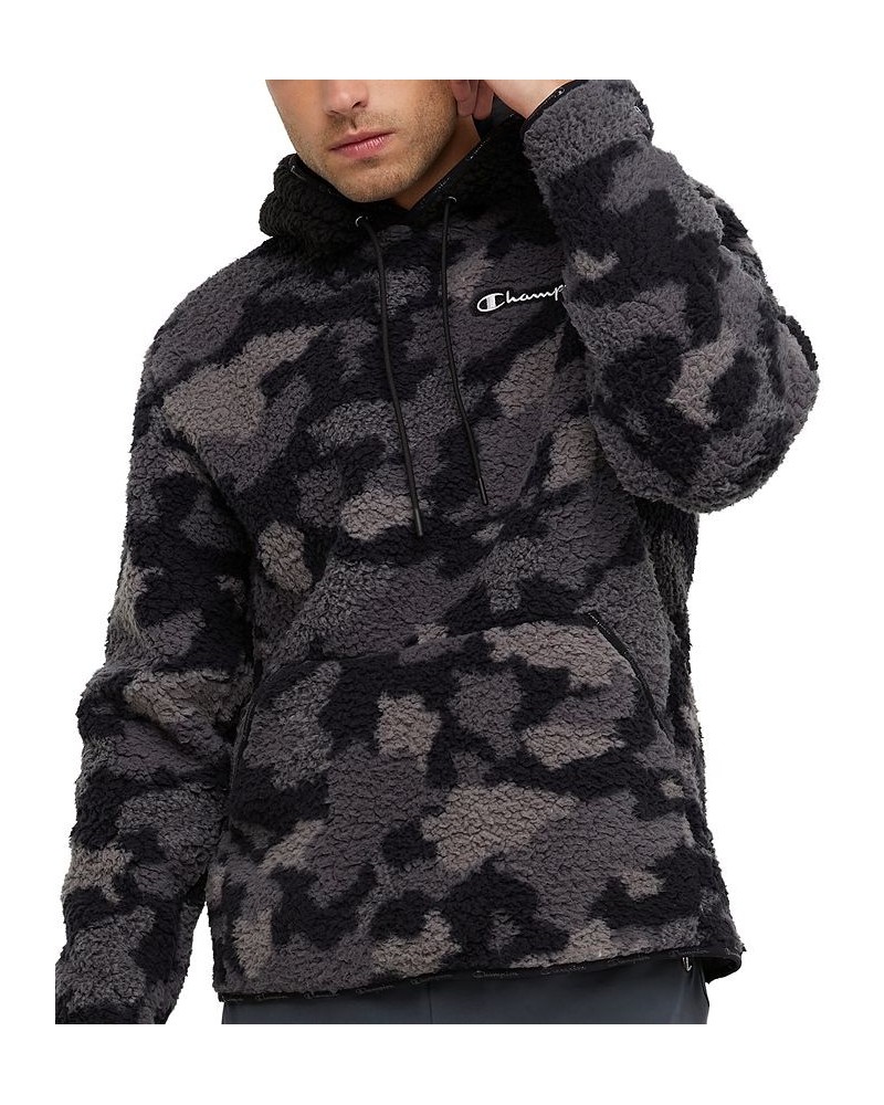 Men's Cozy Standard-Fit Camouflage Plush Fleece Hoodie Mesh Camo Neutral/black $33.00 Sweatshirt