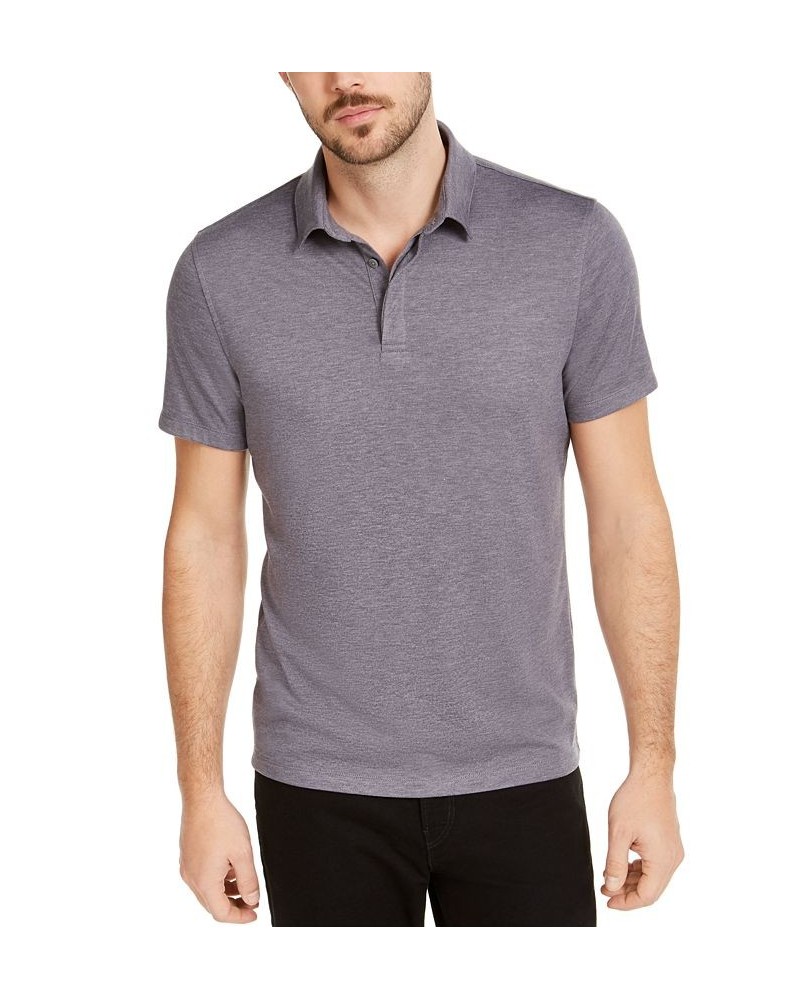 Men's AlfaTech Stretch Solid Polo Shirt Gray $15.00 Polo Shirts