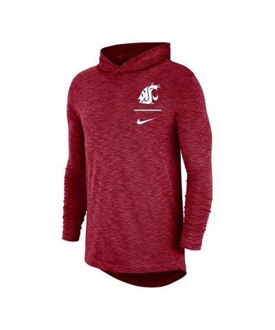 Men's Crimson Washington State Cougars Slub Performance Long Sleeve Hoodie T-shirt $28.00 T-Shirts