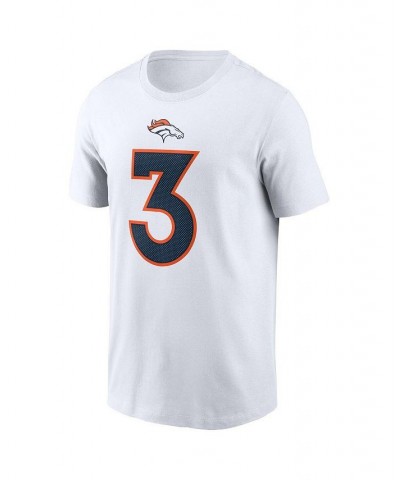 Men's Russell Wilson White Denver Broncos Player Name & Number T-shirt $22.00 T-Shirts