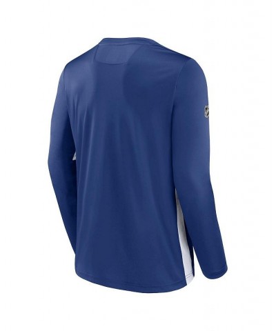 Men's Branded Blue Toronto Maple Leafs Authentic Pro Rink Performance Long Sleeve T-Shirt $33.14 T-Shirts