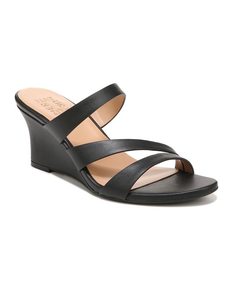 Breona Wedge Dress Sandals Black $53.41 Shoes