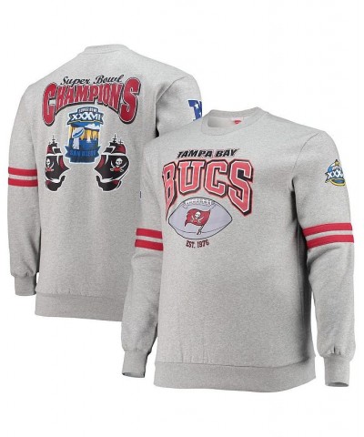 Men's Heather Gray Tampa Bay Buccaneers Big and Tall Allover Print Pullover Sweatshirt $39.00 Sweatshirt