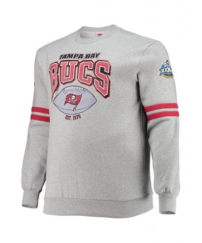 Men's Heather Gray Tampa Bay Buccaneers Big and Tall Allover Print Pullover Sweatshirt $39.00 Sweatshirt