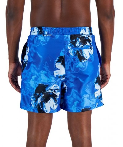 Men's Arden Quick-Dry Floral-Print 5" Swim Trunks Blue $14.40 Swimsuits