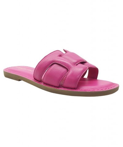 Women's Aiden Flat Sandals Pink $45.78 Shoes