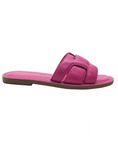 Women's Aiden Flat Sandals Pink $45.78 Shoes