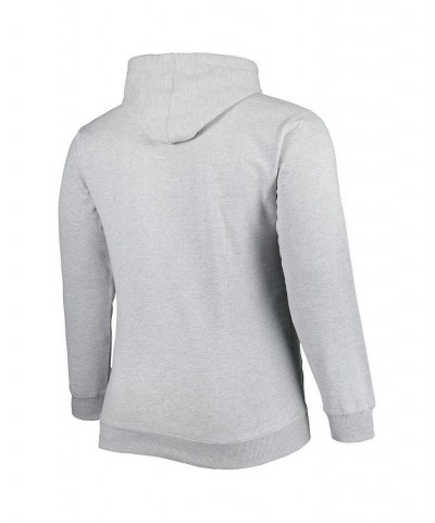 Men's Branded Heather Gray Chicago Bulls Big and Tall Wordmark Pullover Hoodie $41.59 Sweatshirt