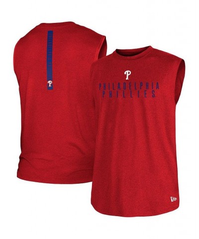 Men's Red Philadelphia Phillies Team Muscle Tank Top $20.16 T-Shirts