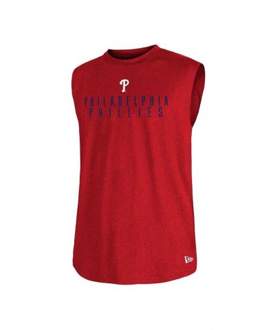 Men's Red Philadelphia Phillies Team Muscle Tank Top $20.16 T-Shirts