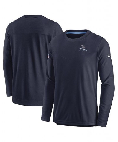 Men's Navy Tennessee Titans Sideline Lockup Performance Long Sleeve T-shirt $35.63 T-Shirts