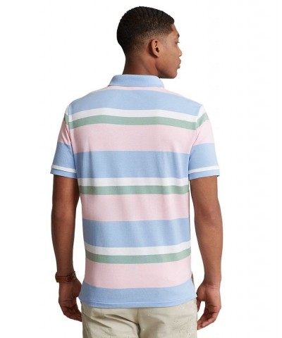 Men's Classic-Fit Striped Mesh Polo Shirt Blue $48.75 Polo Shirts