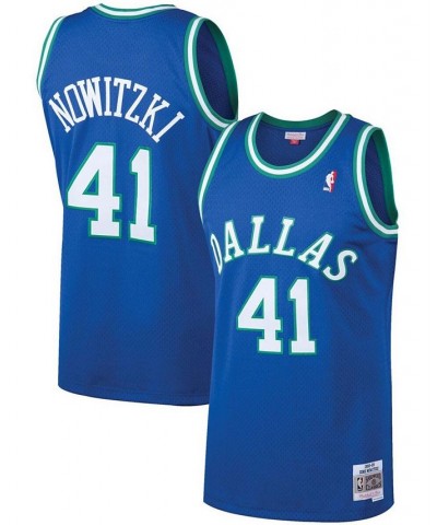 Men's Dirk Nowitzki Blue Dallas Mavericks 1998-99 Hardwood Classics Swingman Jersey $55.10 Jersey