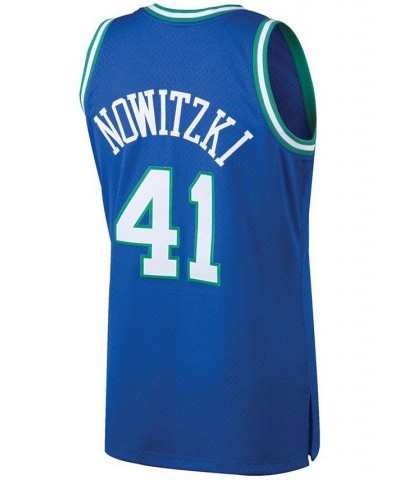 Men's Dirk Nowitzki Blue Dallas Mavericks 1998-99 Hardwood Classics Swingman Jersey $55.10 Jersey