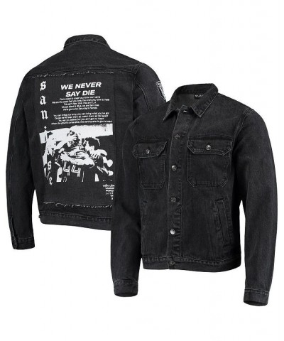 Men's Black San Jose Earthquakes Denim Button-Up Jacket $80.00 Jackets