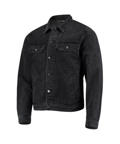 Men's Black San Jose Earthquakes Denim Button-Up Jacket $80.00 Jackets