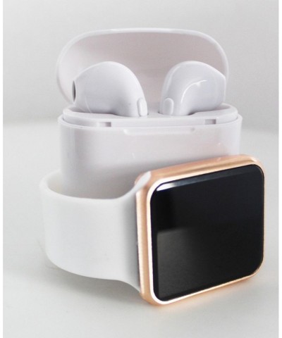 Unisex LED Touch Watch and Wireless Headphones with Portable Charging Case Set $18.54 Watches