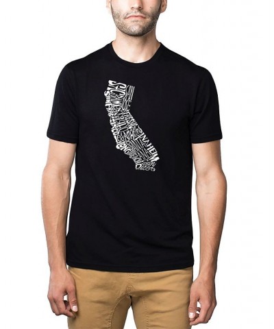 Men's Premium Word Art T-Shirt - California State Black $25.64 T-Shirts