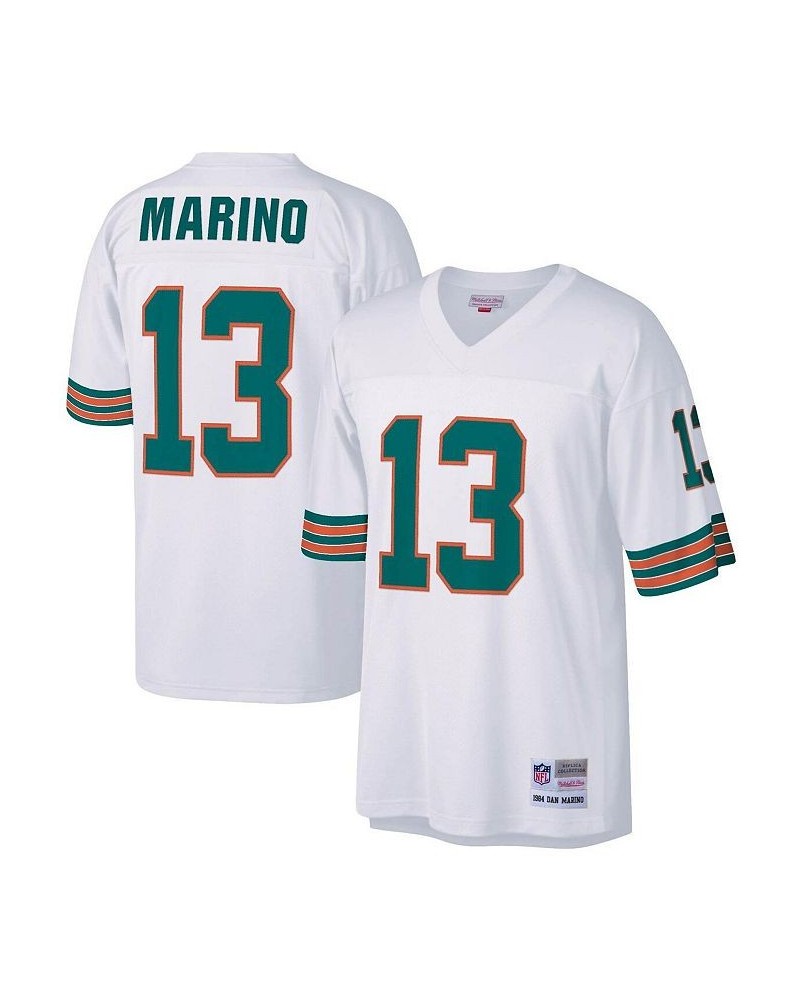 Men's Dan Marino White Miami Dolphins Big and Tall 1984 Retired Player Replica Jersey $74.80 Jersey