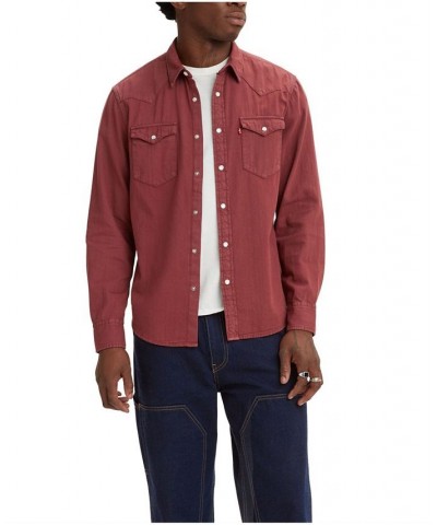 Men's Classic Clean Standard Fit Denim Western Shirt PD06 $28.00 Shirts