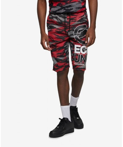 Men's Flex It Fleece Shorts Camo Red $23.52 Shorts