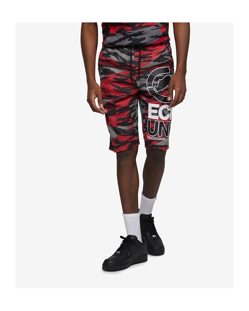 Men's Flex It Fleece Shorts Camo Red $23.52 Shorts