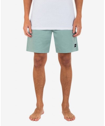 Men's Cruiser Pleasure Point Volley Casual Shorts with Elastic Waist and Back Pockets for Everyday Wear Green $24.94 Shorts