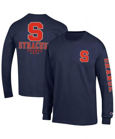 Men's Navy Syracuse Orange Team Stack Long Sleeve T-shirt $28.99 T-Shirts