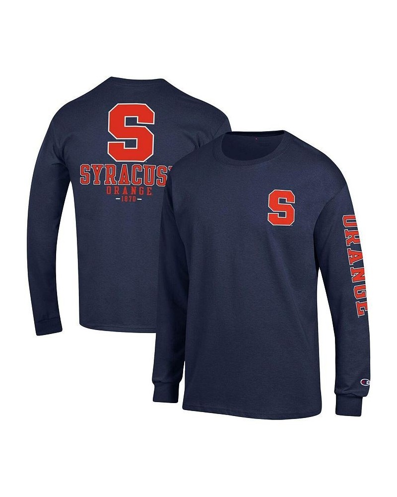 Men's Navy Syracuse Orange Team Stack Long Sleeve T-shirt $28.99 T-Shirts