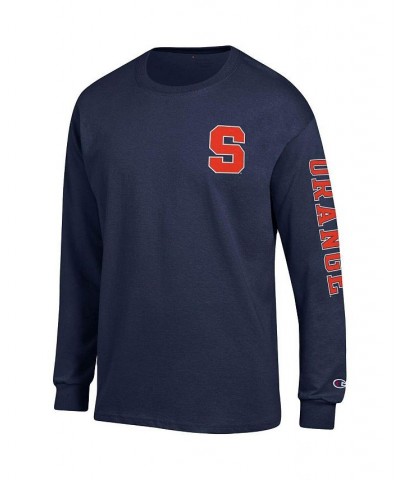 Men's Navy Syracuse Orange Team Stack Long Sleeve T-shirt $28.99 T-Shirts