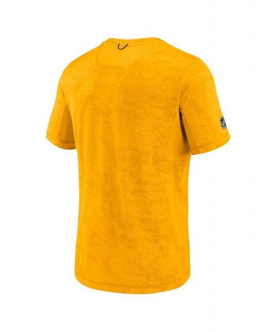 Men's Branded Gold Nashville Predators Authentic Pro Rink Premium Camo T-shirt $22.00 T-Shirts