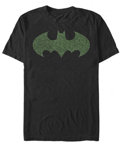 Men's Batman Clover Logo Short Sleeve Crew T-shirt Black $14.70 T-Shirts