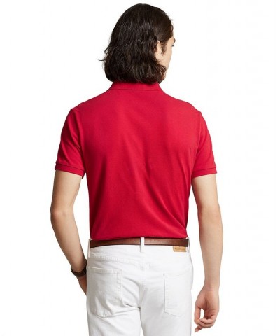 Men's Big Pony Custom Slim Fit Mesh Polo Red $53.75 Polo Shirts