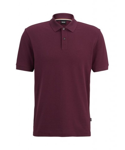 BOSS Men's Embroidered Logo Polo Shirt Purple $48.60 Polo Shirts