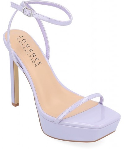 Women's Telilah Platform Stilettos Purple $45.10 Shoes