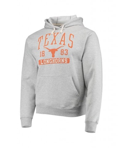 Men's Heathered Gray Texas Longhorns Volume Up Essential Fleece Pullover Hoodie $33.00 Sweatshirt