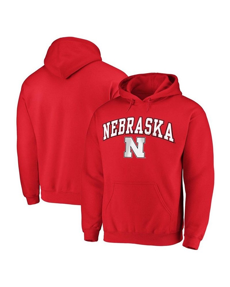 Men's Scarlet Nebraska Huskers Campus Pullover Hoodie $21.50 Sweatshirt