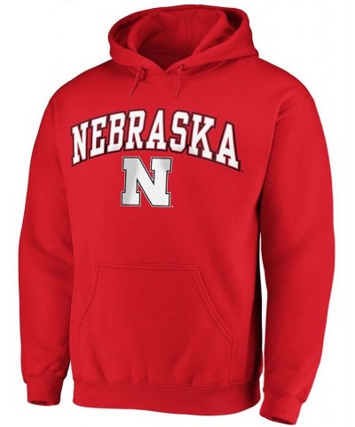 Men's Scarlet Nebraska Huskers Campus Pullover Hoodie $21.50 Sweatshirt