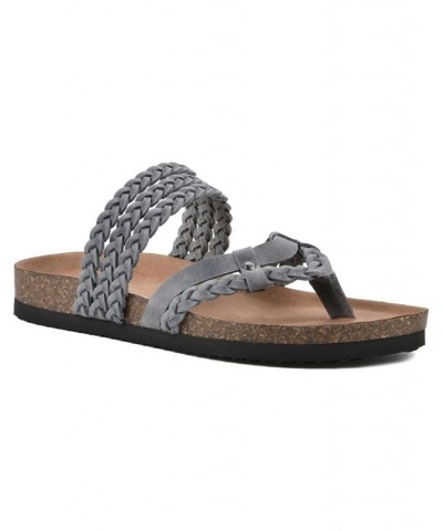 Women's Hangout Footbeds Sandals Blue $34.50 Shoes