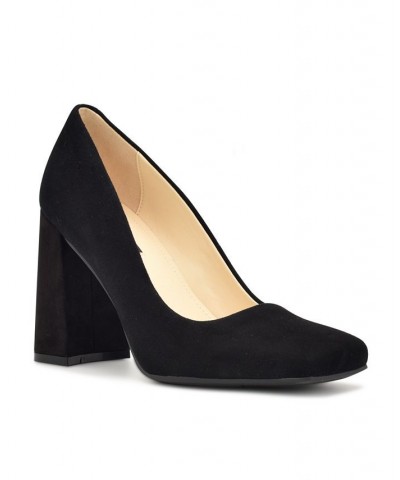 Women's Yolend Square Toe Block Heel Dress Pumps Black $53.55 Shoes