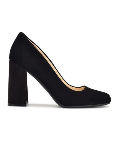 Women's Yolend Square Toe Block Heel Dress Pumps Black $53.55 Shoes