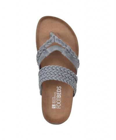 Women's Hangout Footbeds Sandals Blue $34.50 Shoes